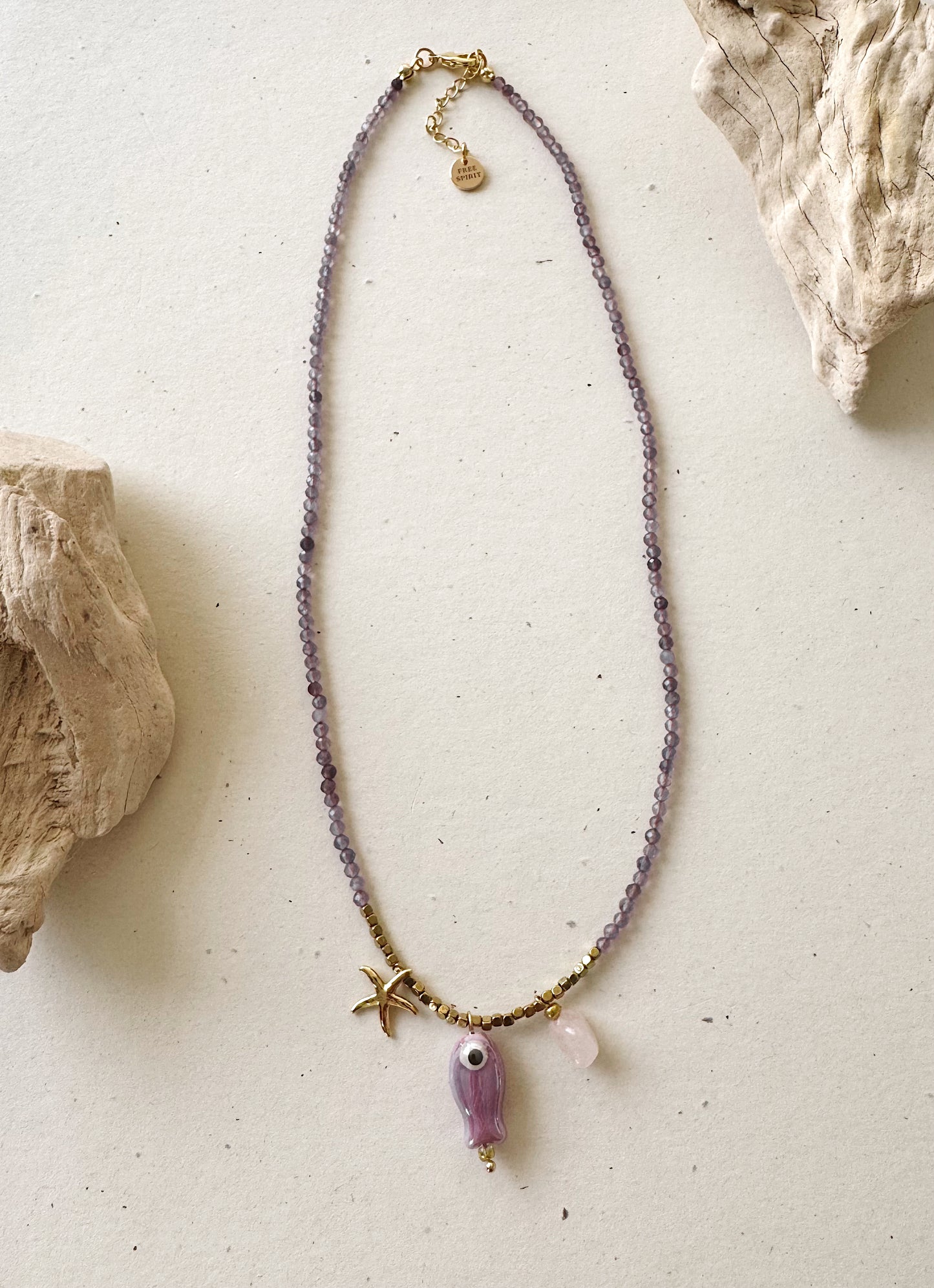 Purple sand necklace - Amethyst image 2