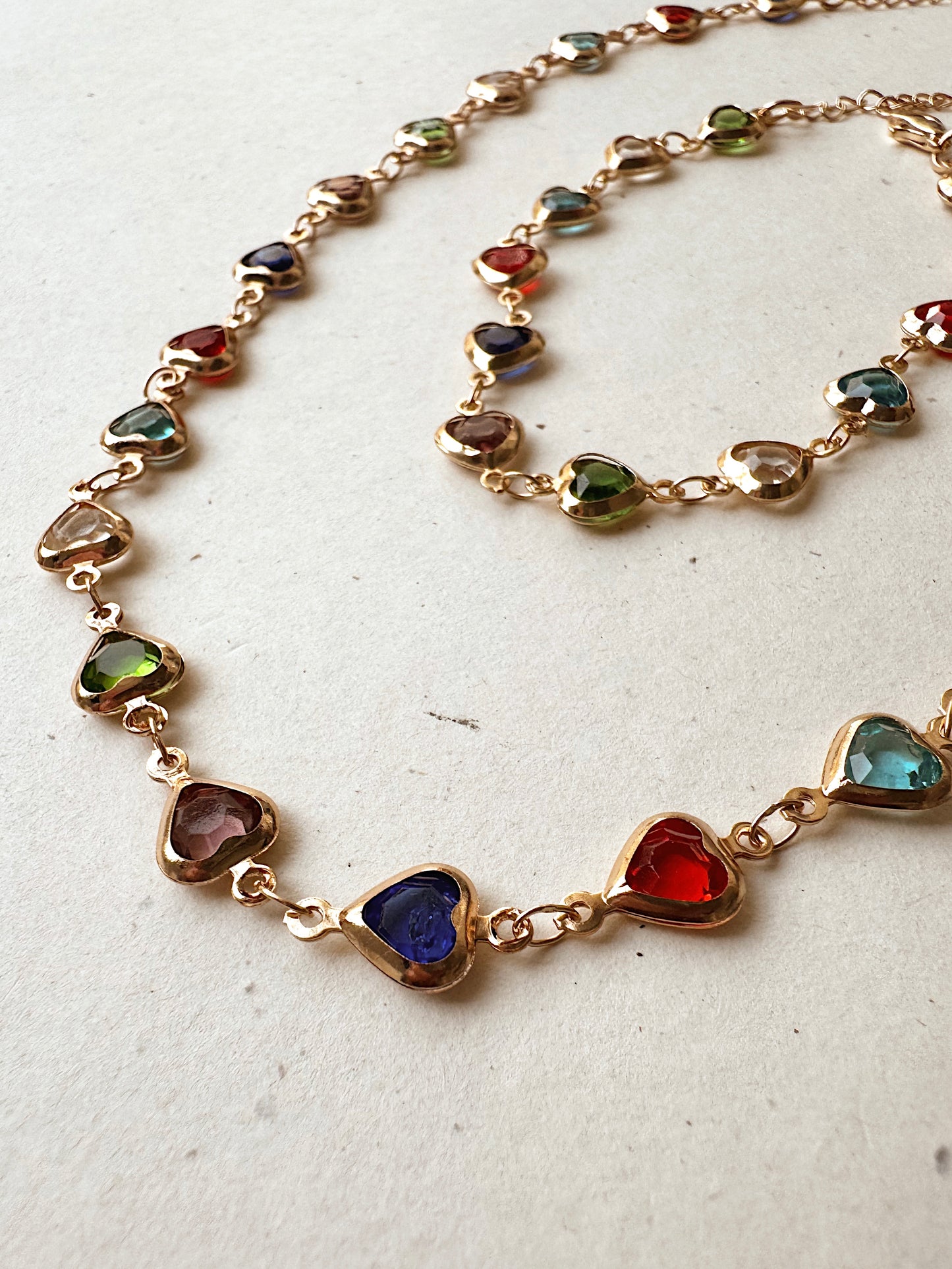 Rainbow Hearts set - necklace & bracelet image 5