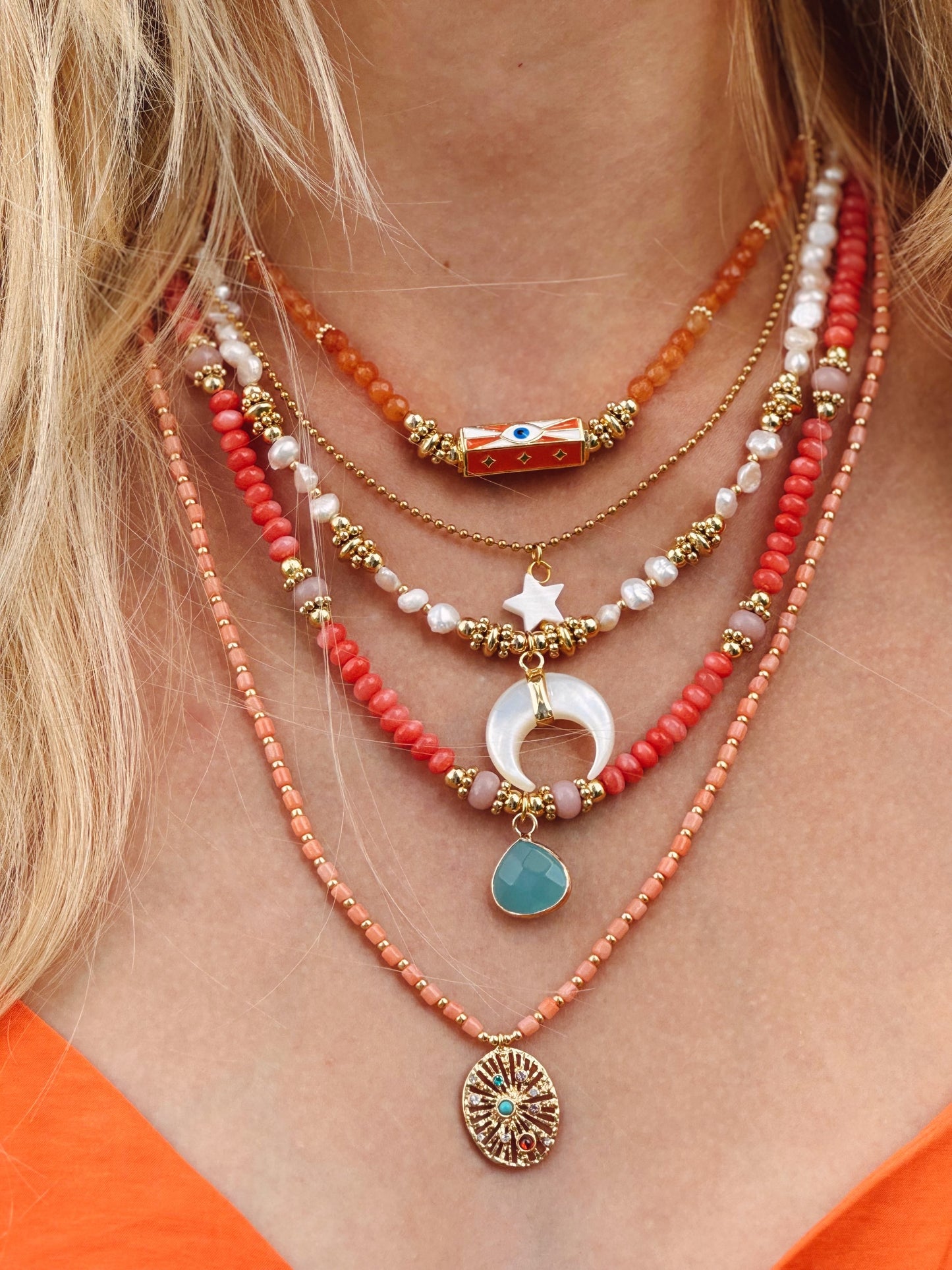 “Coral Breeze” necklace image 2