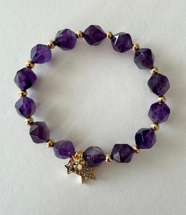 Cosmic Girl - amethyst bracelet image 1