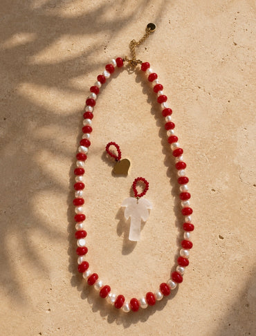 Desert Love charm necklace - red