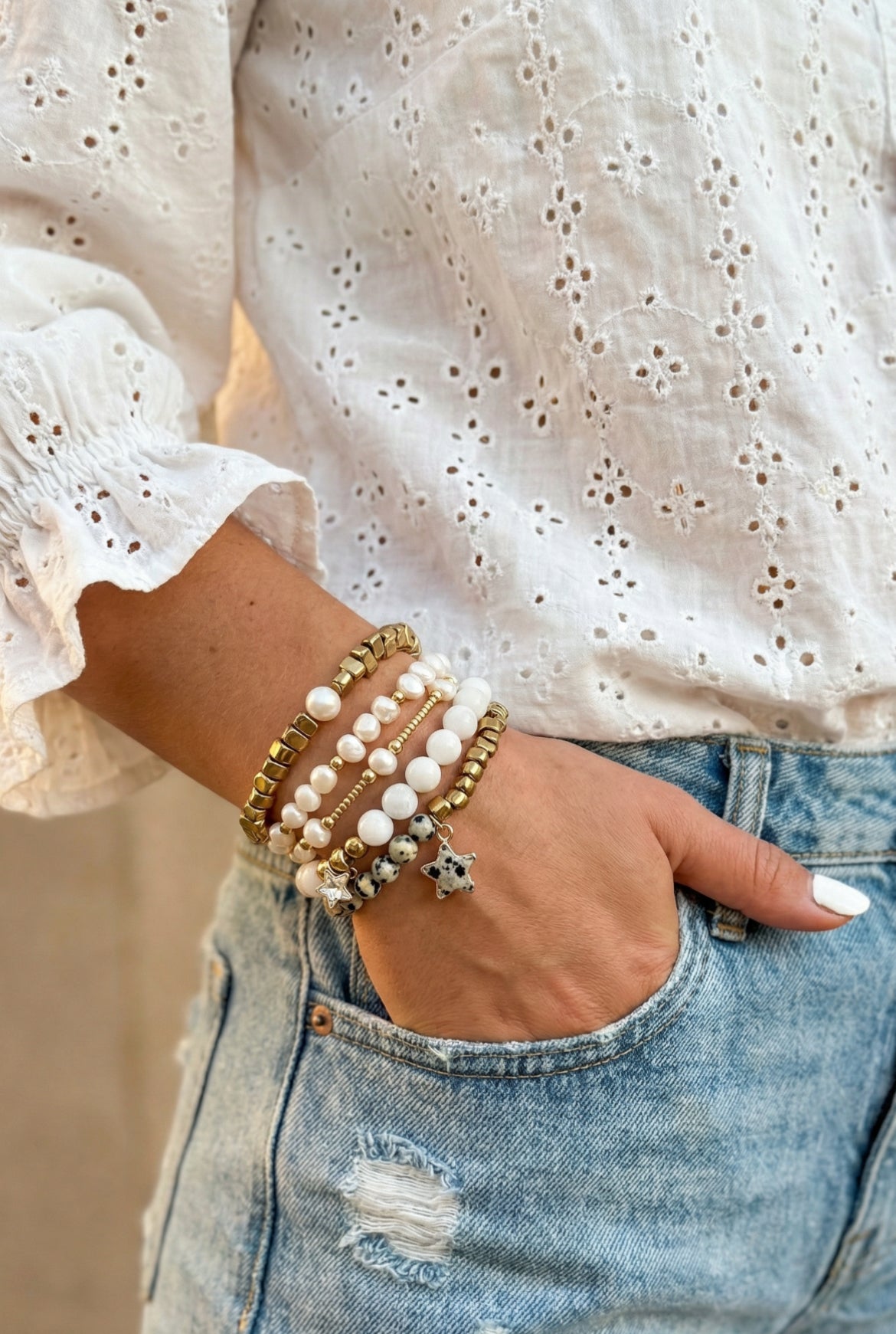 Dalmatian Star Bracelet