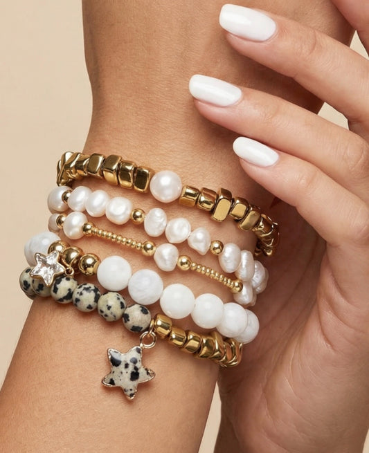 Golden balance bracelet