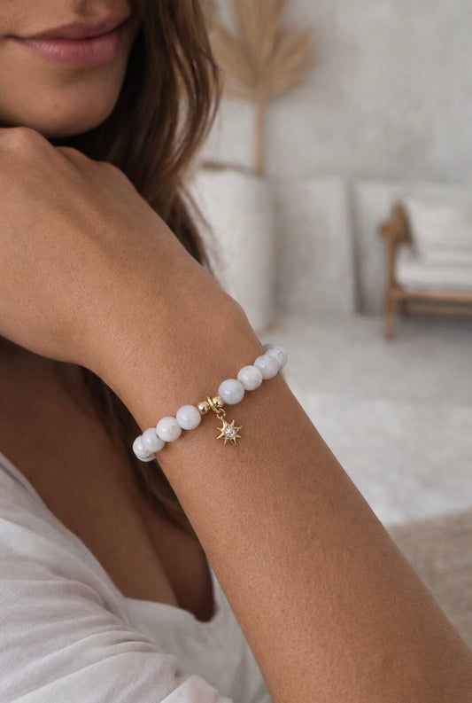 White Agate bracelet