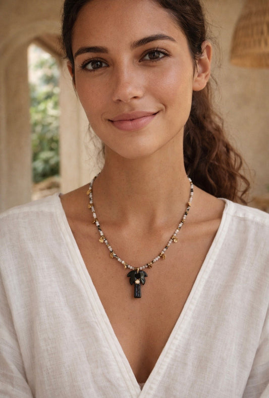 Serpentine Palm necklace