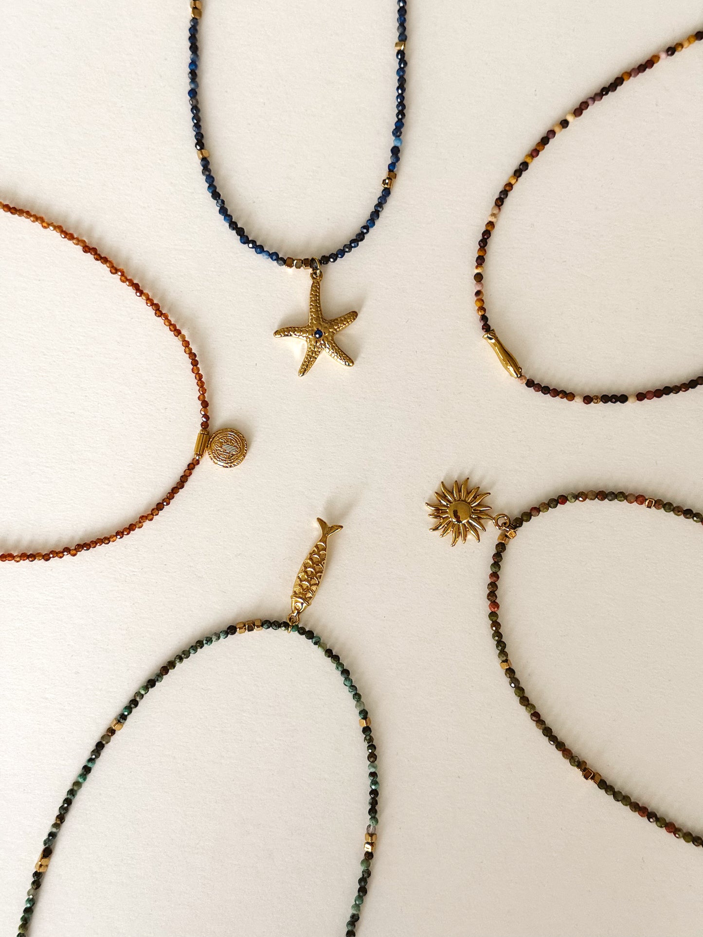 Poise necklace - Fish - Chrysocolla