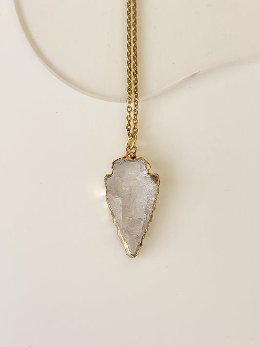 Clear Quartz Arrow pendant Necklace