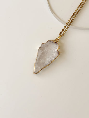 Clear Quartz Arrow pendant Necklace
