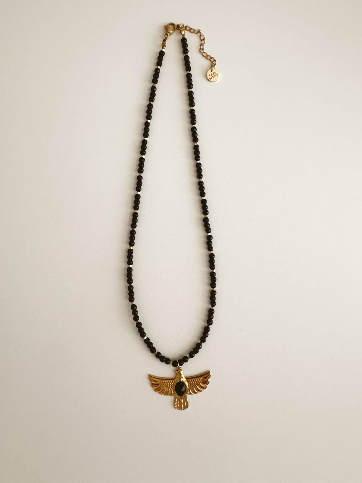 Spirit of Strenght - black eagle necklace