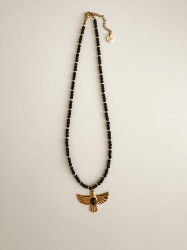 Spirit of Strenght - black eagle necklace
