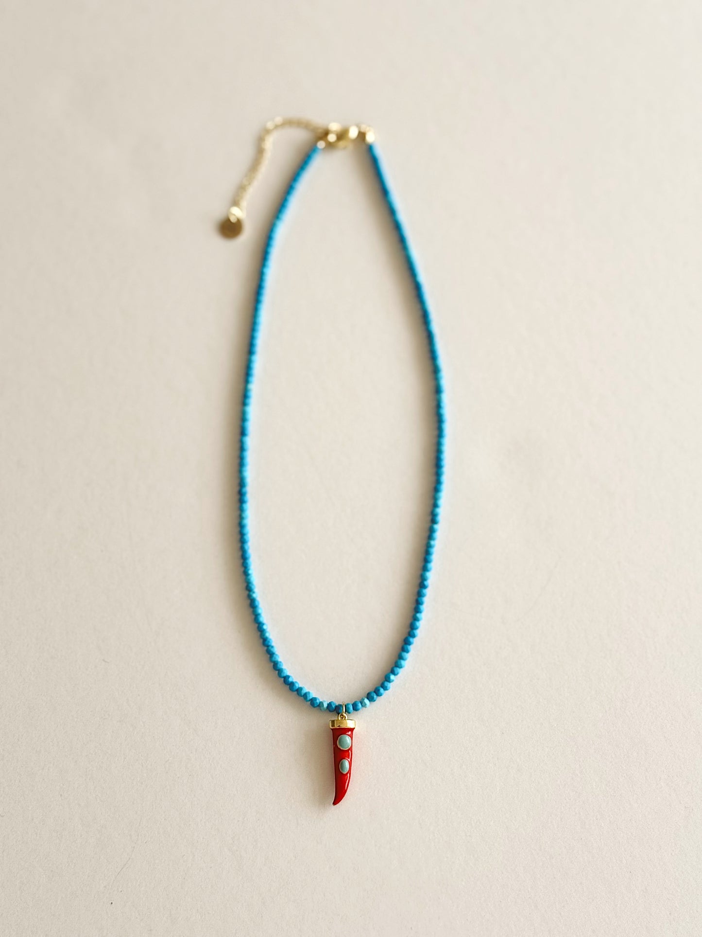 Turquoise Horn necklace