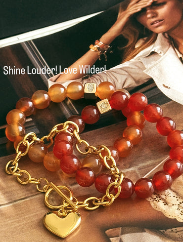 Courage, Creativity, Passion - Carnelian 10mm - dark  image 1