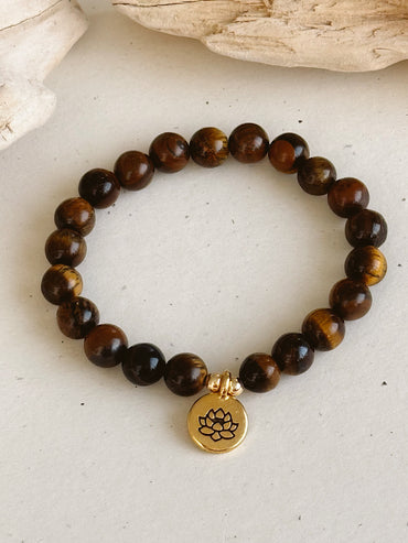 Bloom Gracefully - Tiger Eye Bracelet - 8mm image 1