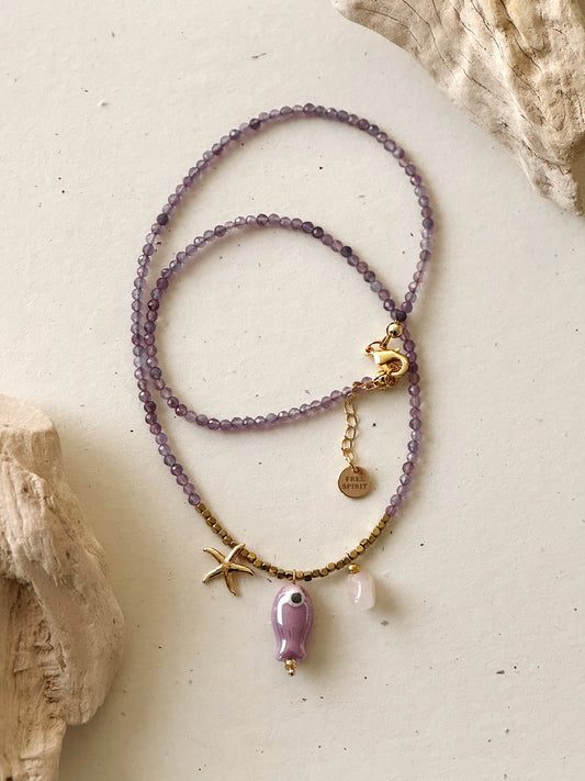 Purple sand necklace - Amethyst image 0