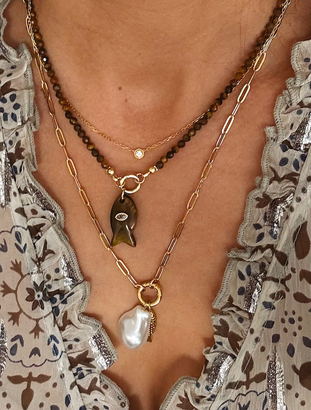 Focus & Flow necklace - Tiger eye  image 0