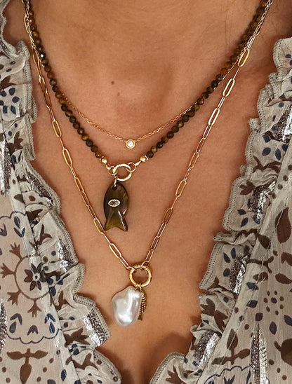 Focus & Flow necklace - Tiger eye  image 0