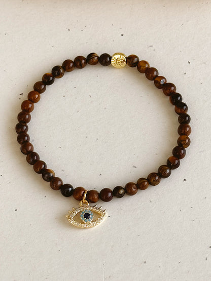 Power and protection - Tiger Eye bracelet - 4mm image 0