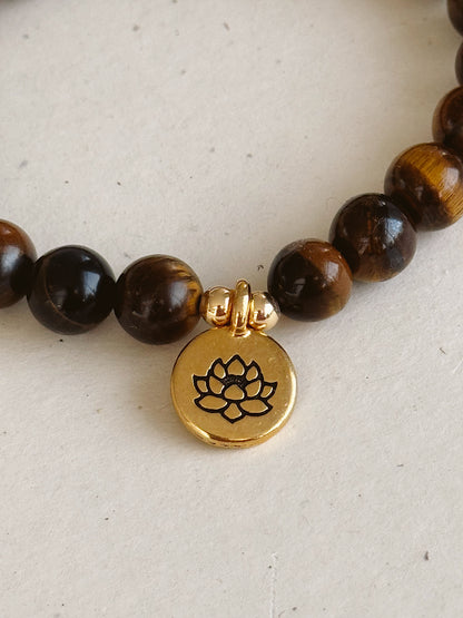 Bloom Gracefully - Tiger Eye Bracelet - 8mm image 2