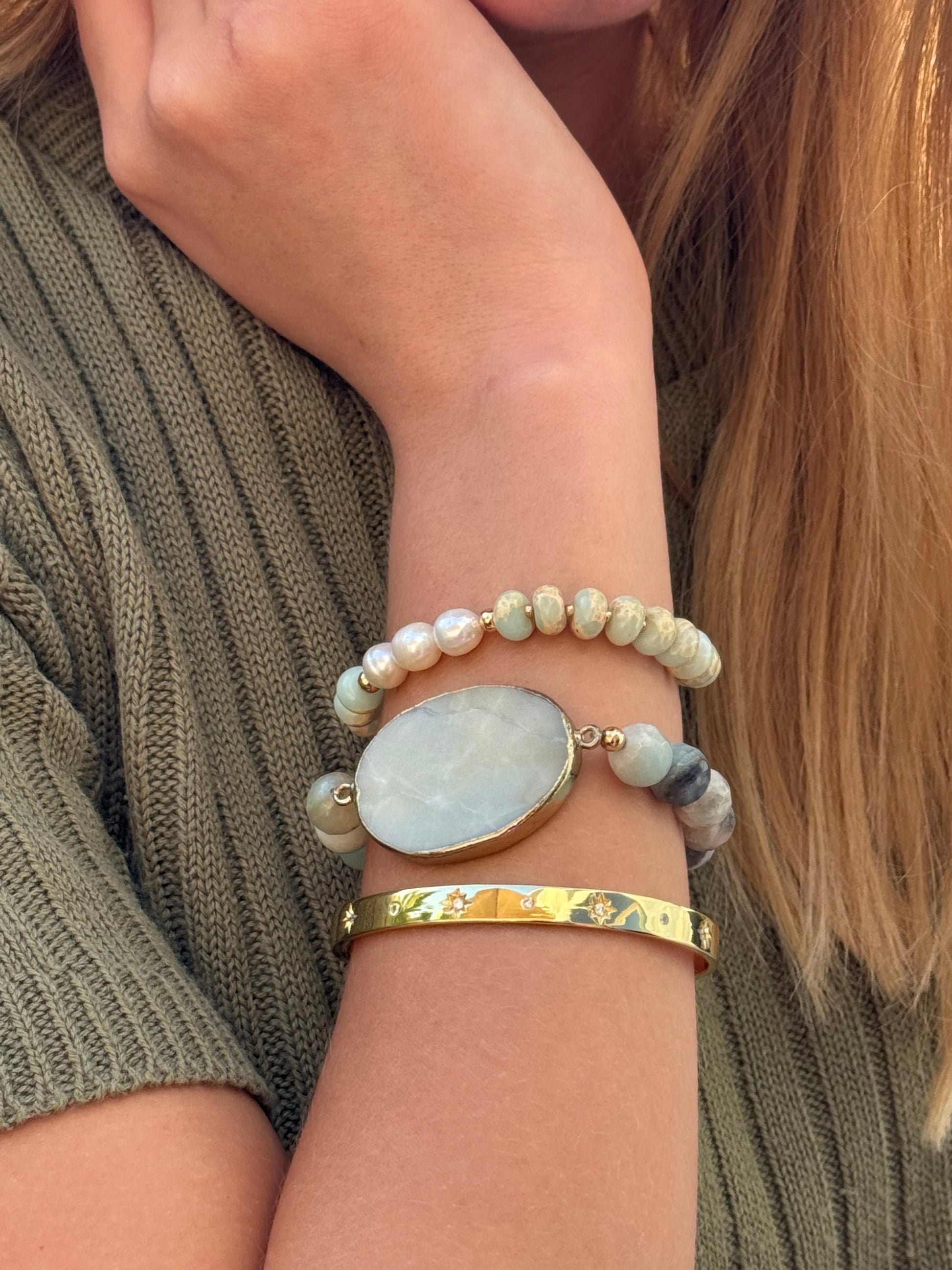 Jasper & Baroque pearls image 2