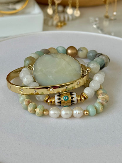 Jasper & Baroque pearls image 5