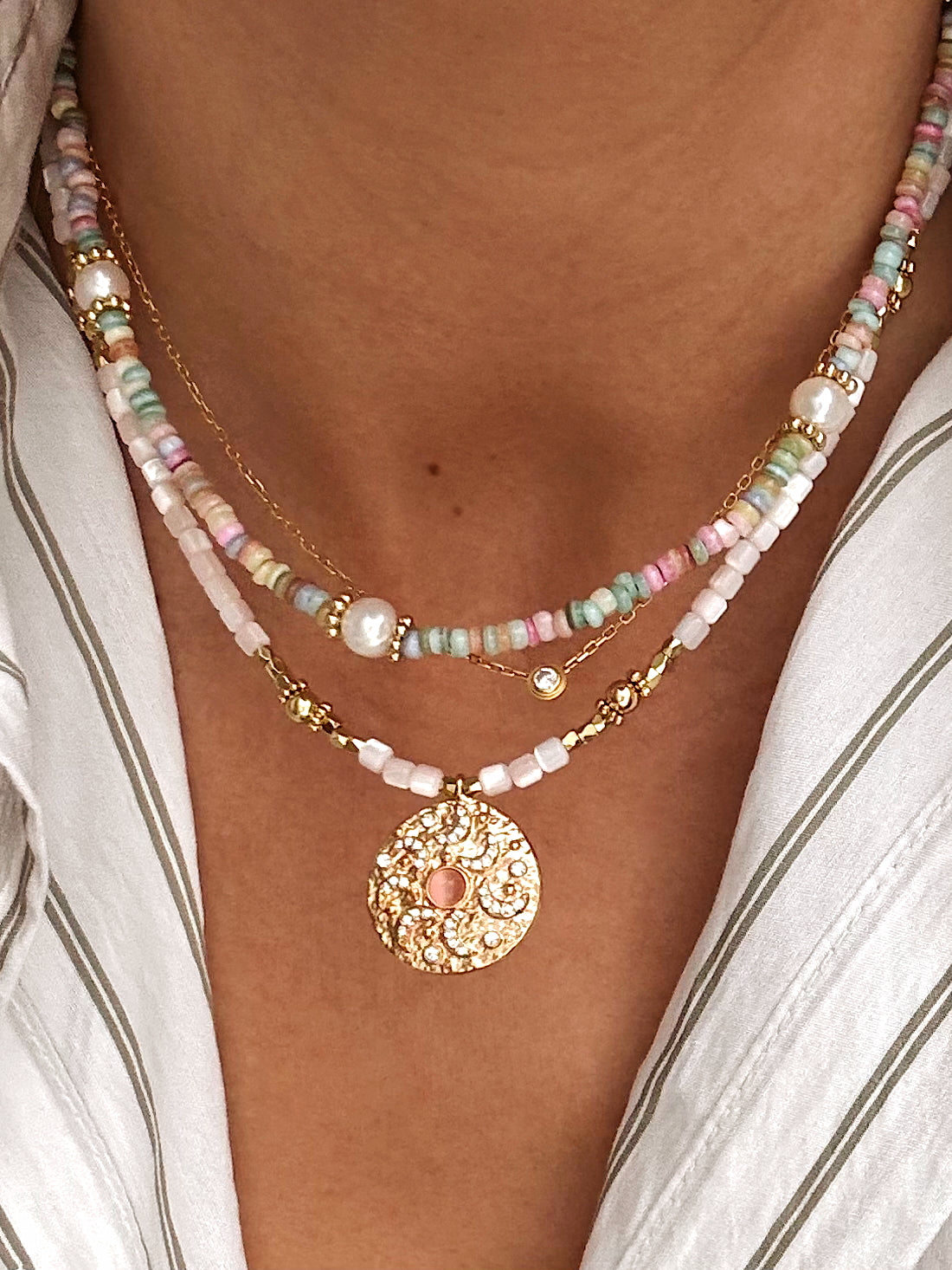 Tropical rainbow necklace  image 1