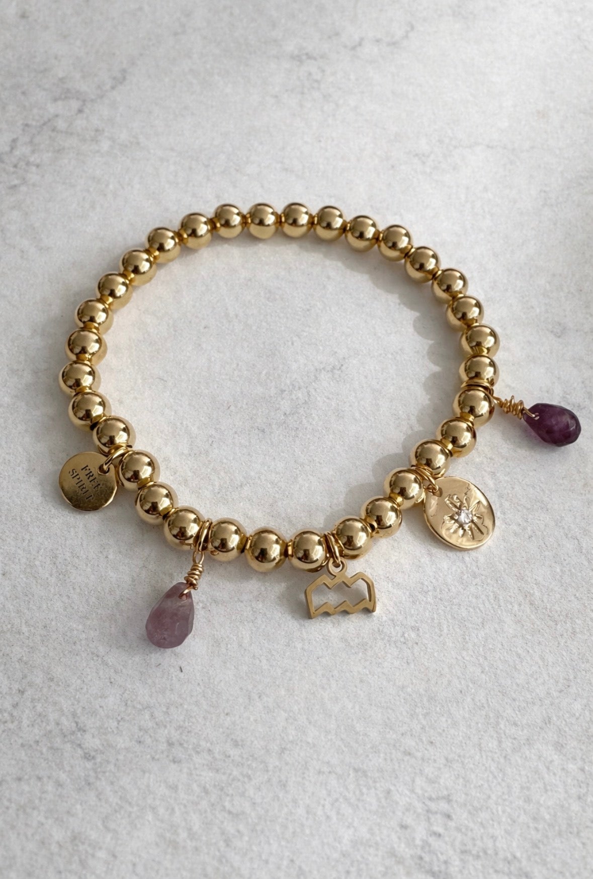 Aquarius charm bracelet