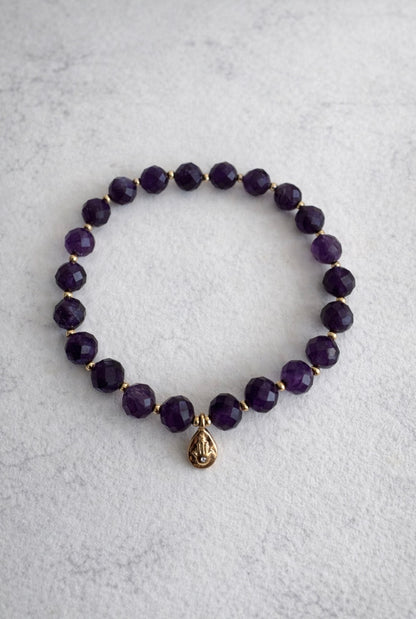 Amethyst Hamsa bracelet