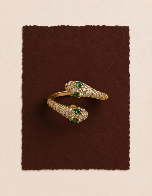 Emerald Serpent Ring