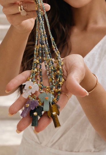 Tiger Eye Palm necklace
