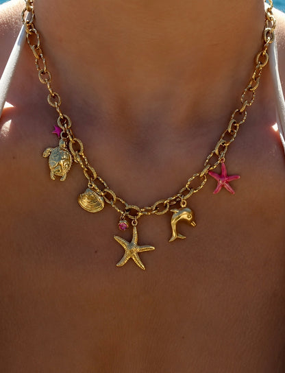 Pink Paradise Charm Necklace