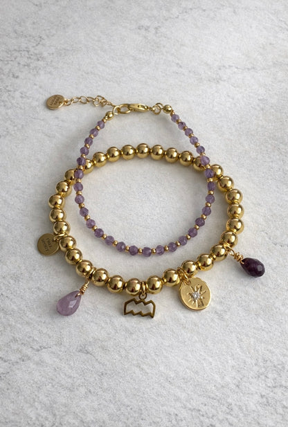 Aquarius charm bracelet
