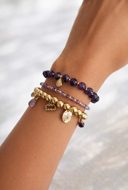Amethyst Hamsa bracelet