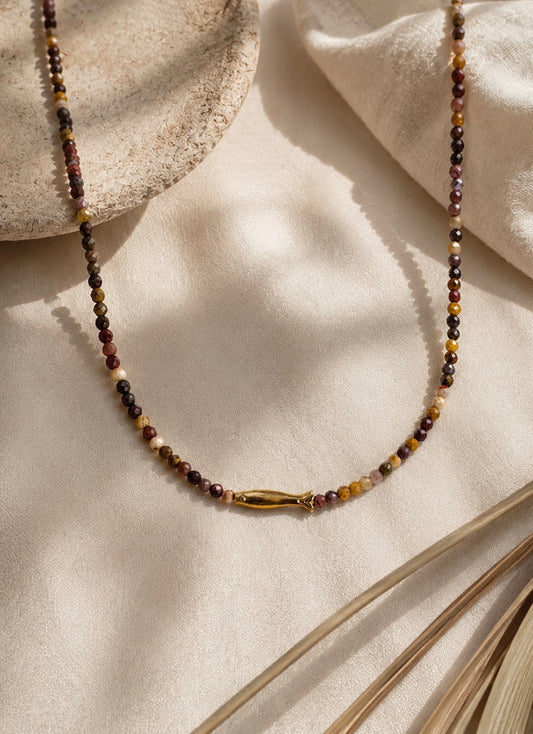 Poise necklace - Fish - Mookaite
