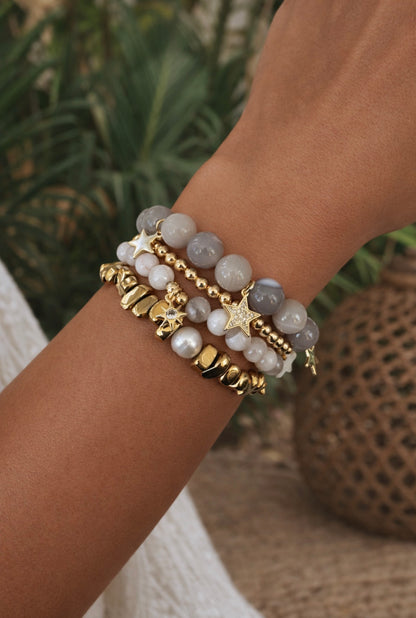 White Agate bracelet