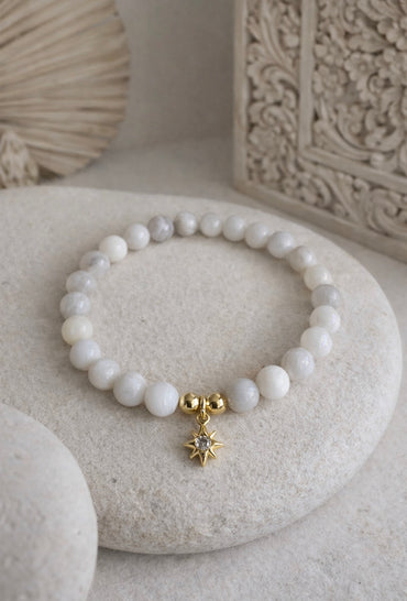 White Agate bracelet