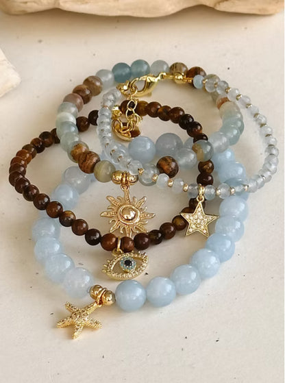 Ocean Whisper - Blue Chalcedony Bracelet  | Free Spirit