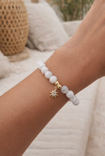 White Agate bracelet