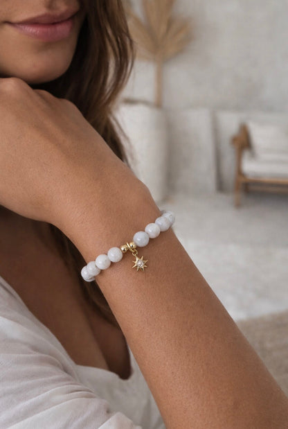 White Agate bracelet
