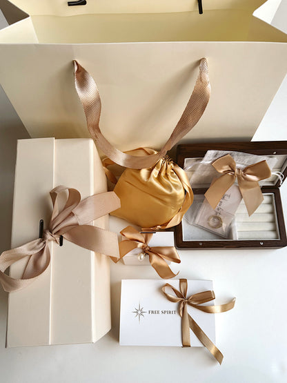 Northern Light Bracelet Set
with complimentary ring & wooden jewelry box