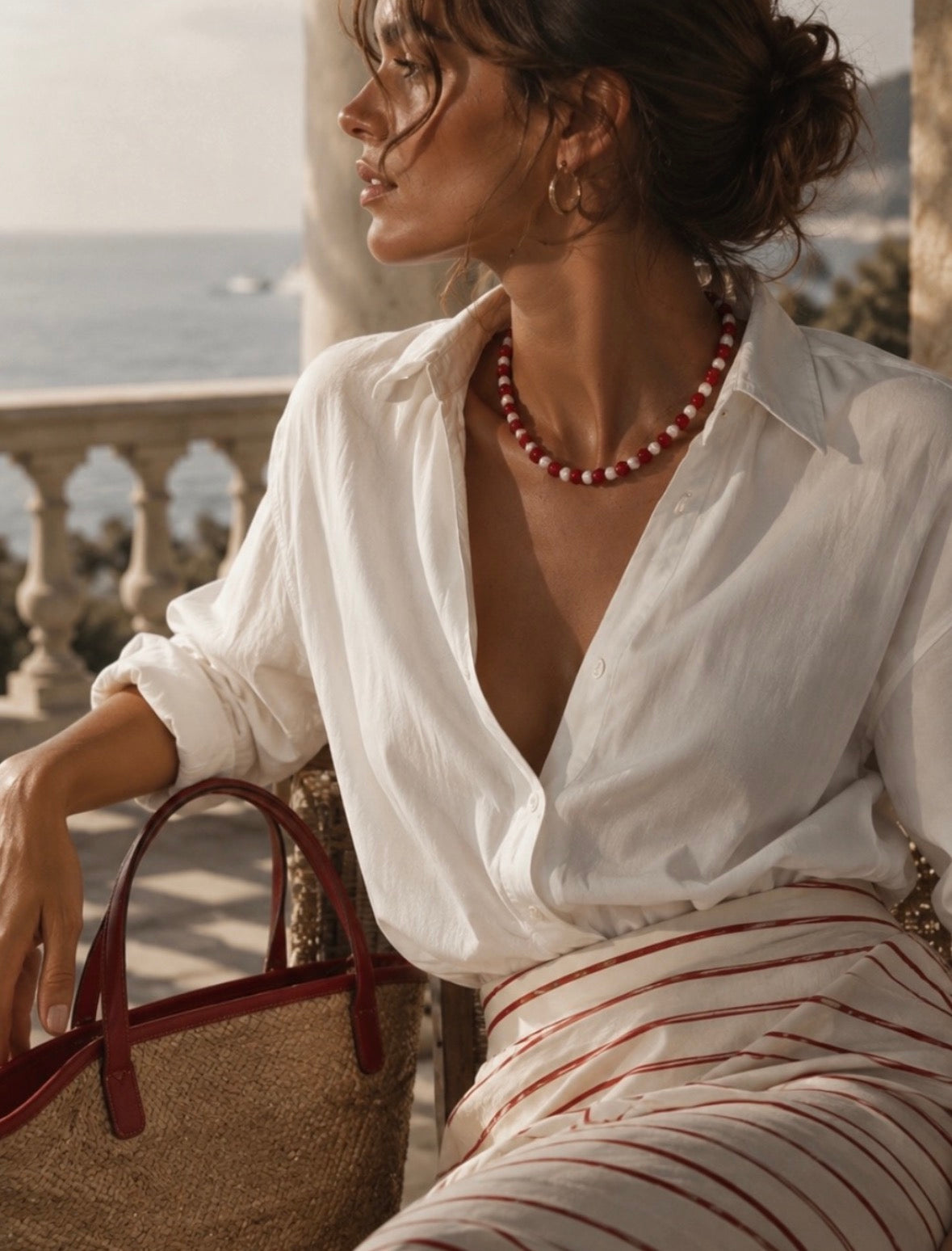 Desert Love charm necklace - red