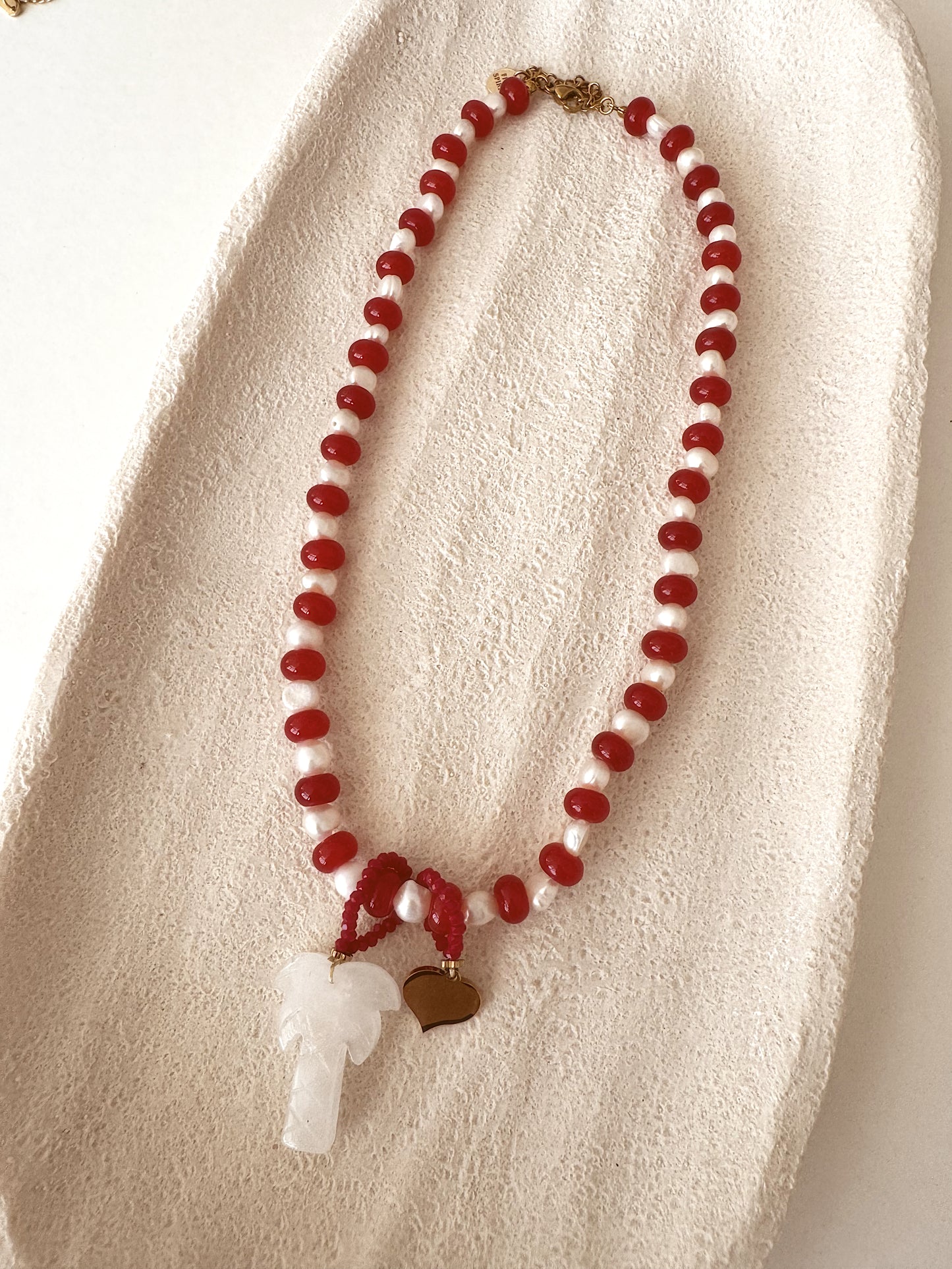 Desert Love charm necklace - red