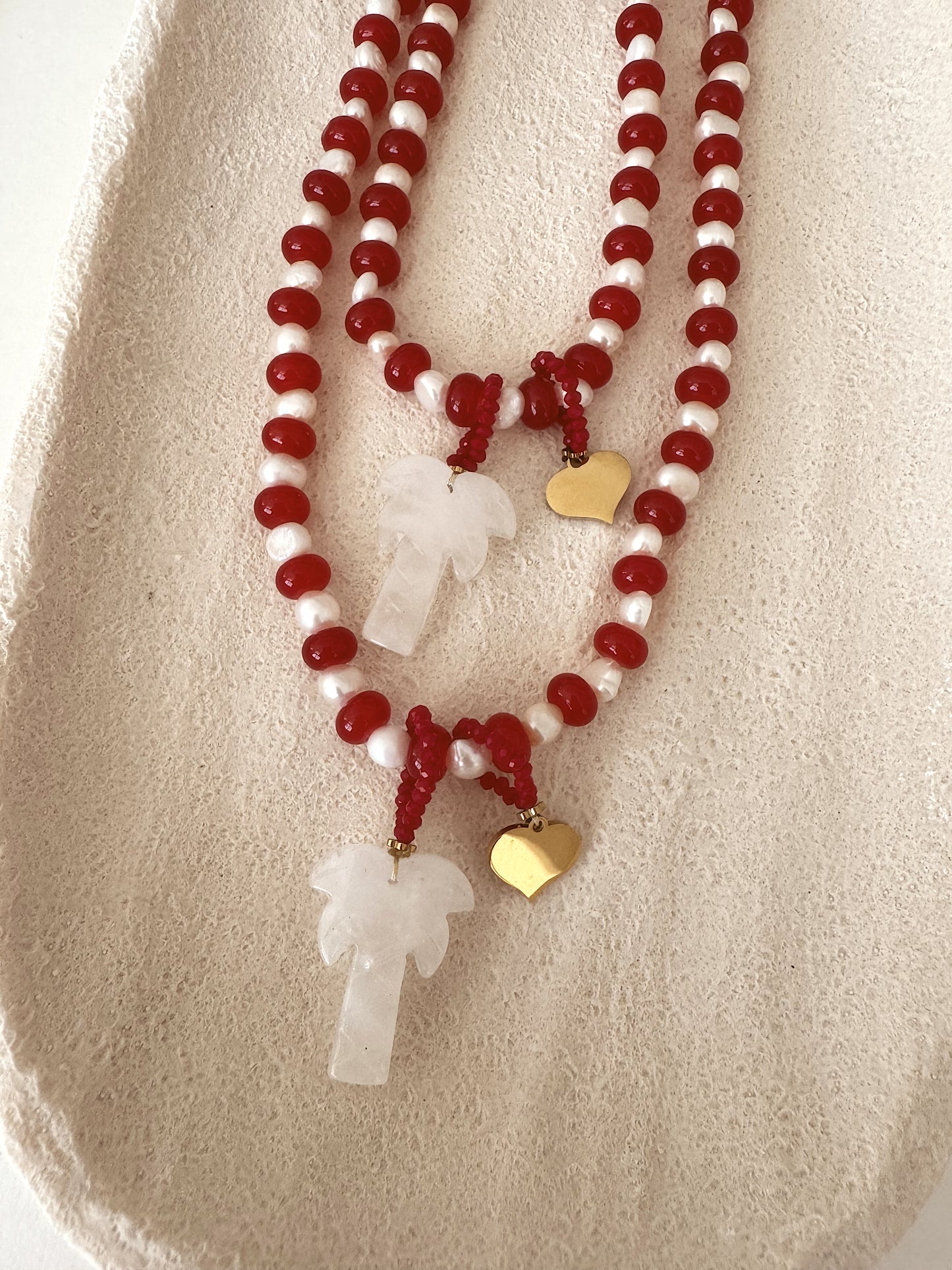 Desert Love charm necklace - red