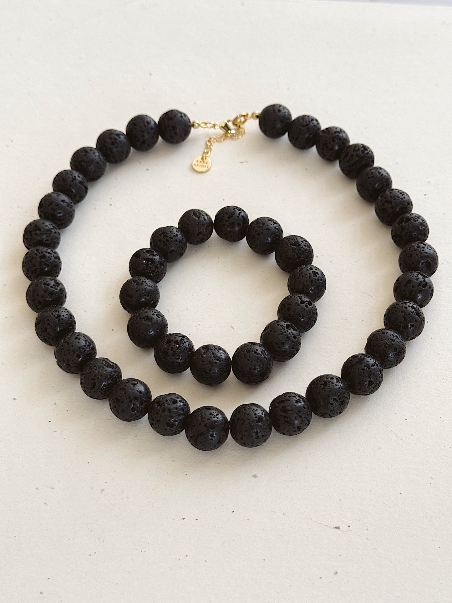 Lava Stones Necklace & Bracelet set