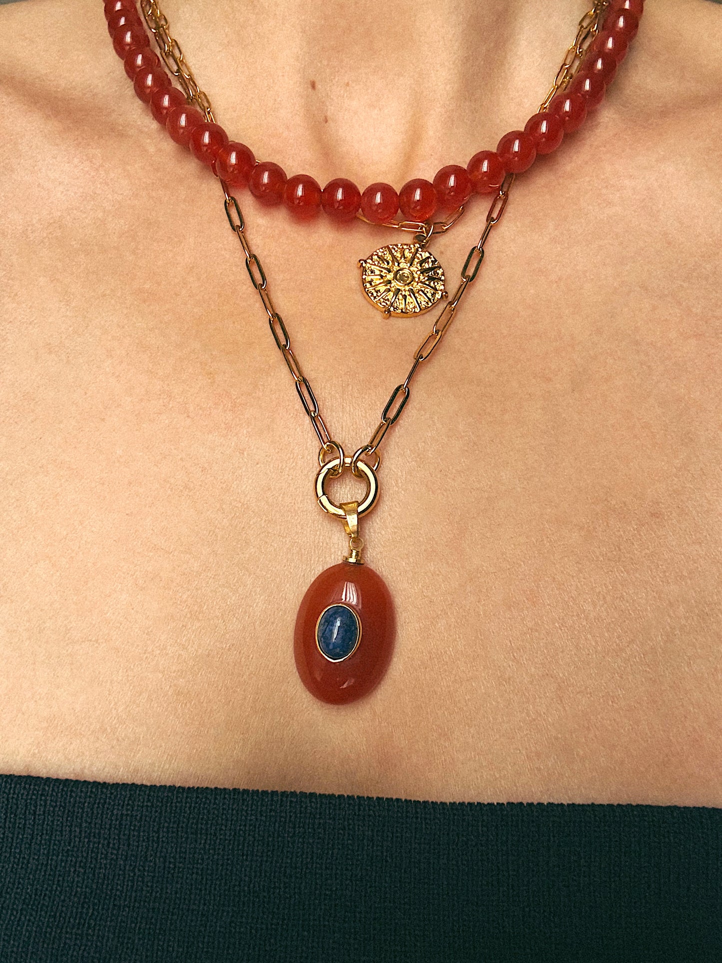Fire & Depth talisman necklace