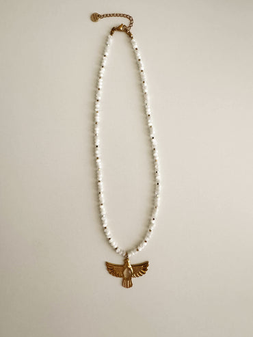 Spirit of Freedom - white eagle necklace