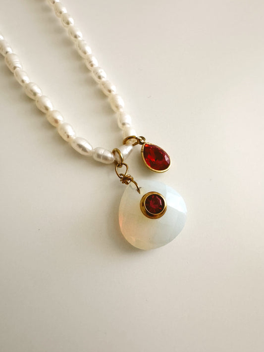 Pearl Talisman necklace - opal