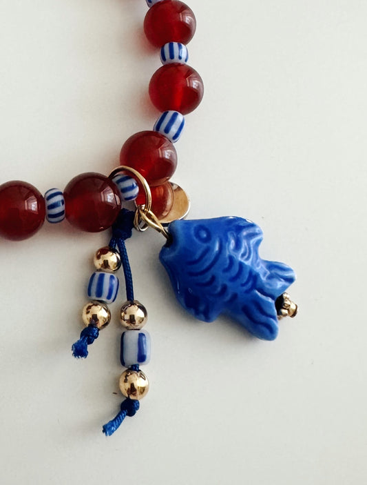 Lucky blue fish bracelet
