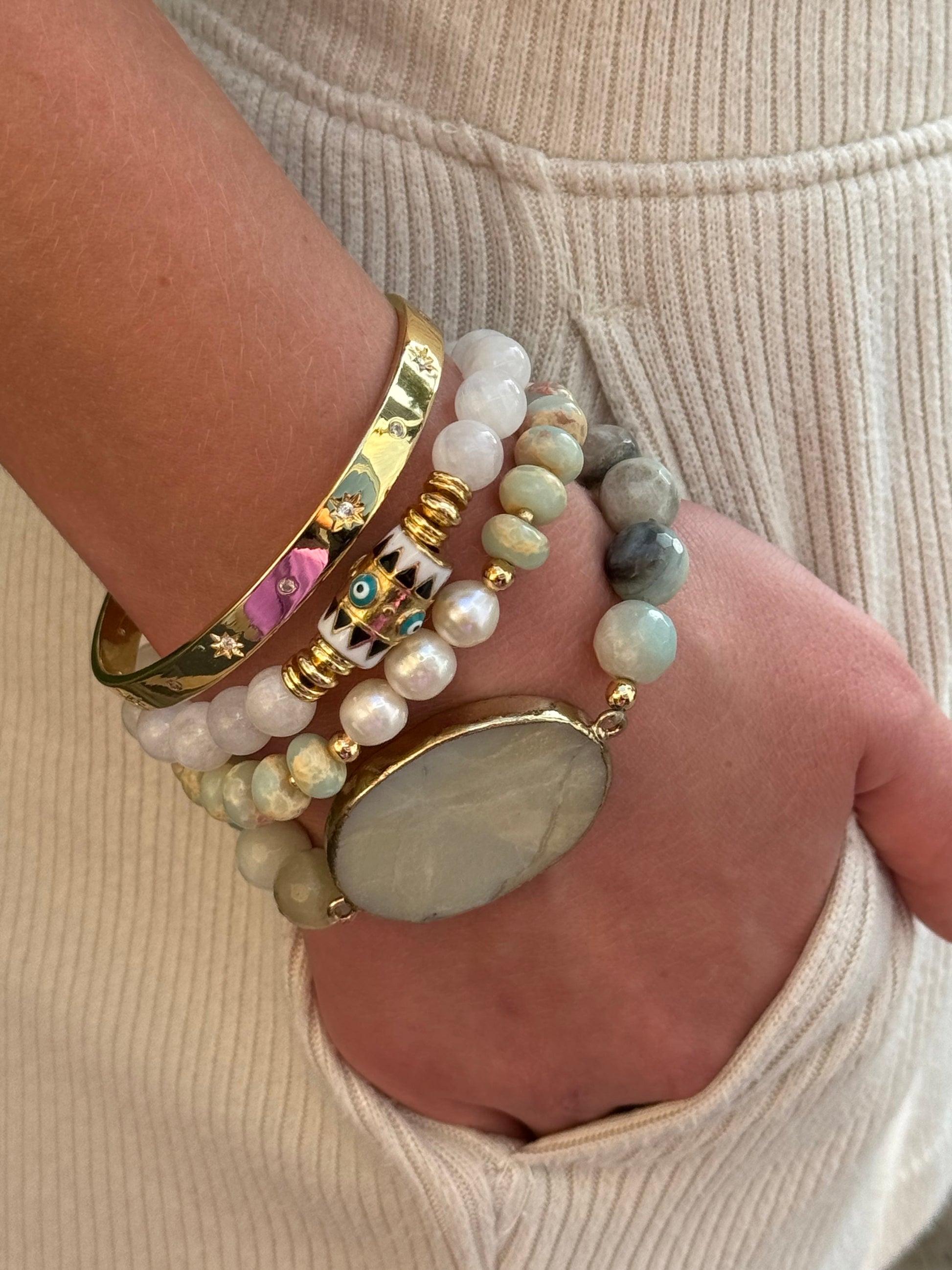 Jasper & Baroque pearls image 0