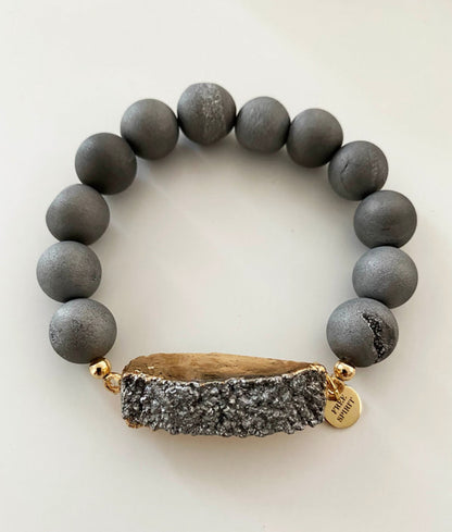 Gray Druzy Bracelet  image 0