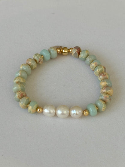 Jasper & Baroque pearls image 3